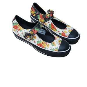 Converse Platform Mary Jane Black and Red Sneakers Stylish and Comfortable